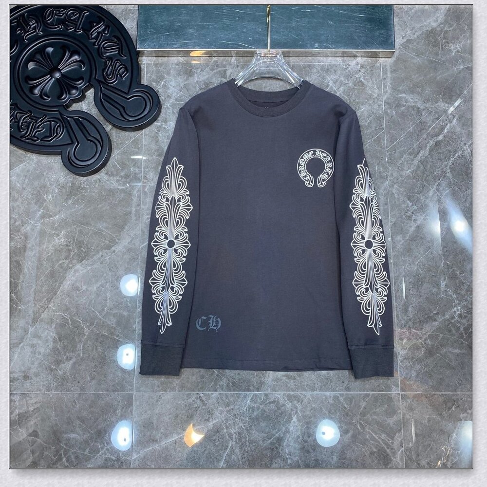 Chrome Hearts Scroll Logo Long Sleeve Tee